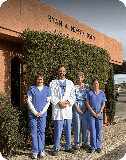 Dr. Noseck and the team outside the Tucson office