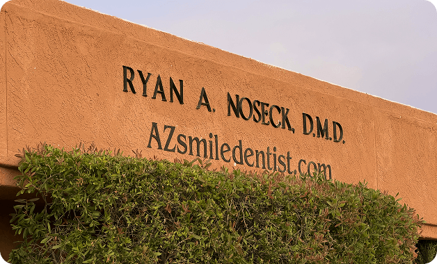 home-img6 Exterior sign for Ryan A. Noseck, DMD and AZSmileDentist.com at the Tucson dental office