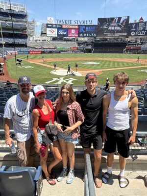 Noseck Family Yankees Game Dr. Ryan Noseck and his family at Yankee Stadium